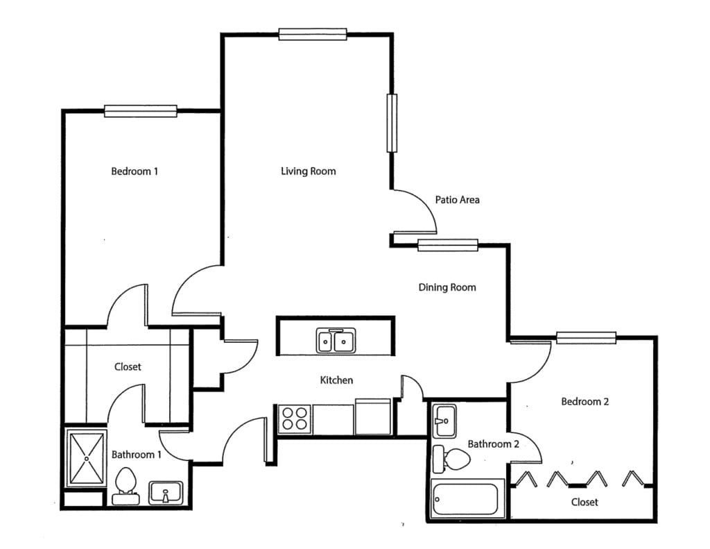 2 BEDROOM 2 BATHROOM